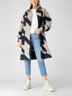 Risy & Jerfs Mantel Mit Woll-Anteil Modell 'Cottbus' - Marineblau