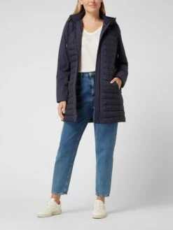 Tom Tailor Steppmantel Mit Kapuze - Marineblau