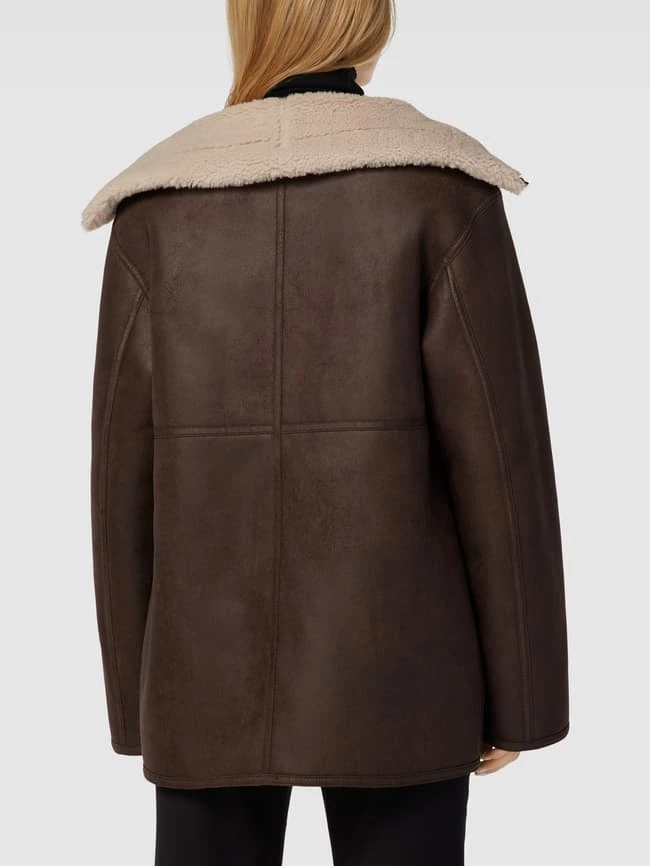 Mango Mantel Mit Teddyfell-Kragen Modell 'RULO' - Mittelbraun 5 Mango Mantel Mit Teddyfell-Kragen Modell 'RULO' - Mittelbraun – Bild 5