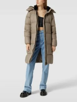 Calvin Klein Jeans Daunenmantel Mit Abnehmbarer Kapuze - Beige