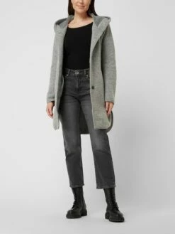 Camel Active Mantel Aus Schurwollmischung - Mittelgrau