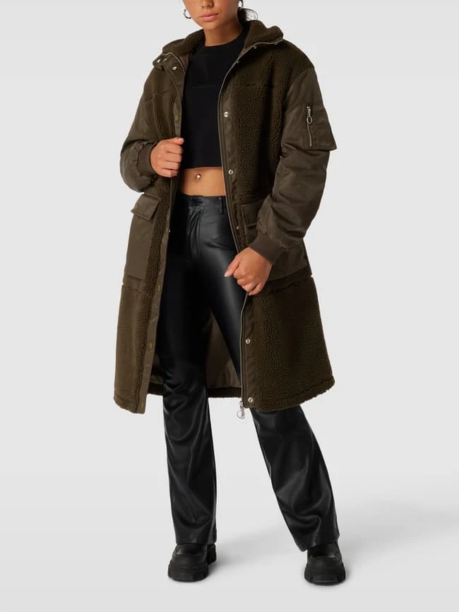 Marc O'Polo Denim Mantel Mit Teddyfell - Khaki 1 Marc O'Polo Denim Mantel Mit Teddyfell - Khaki