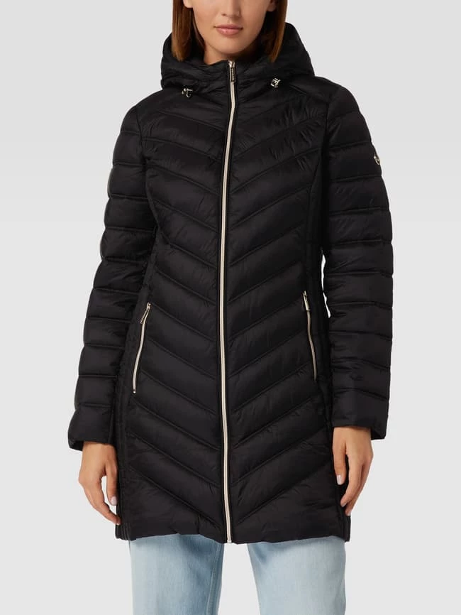 MICHAEL Michael Kors Steppmantel Mit Label-Detail Modell 'LONG' - Schwarz 4 MICHAEL Michael Kors Steppmantel Mit Label-Detail Modell 'LONG' - Schwarz – Bild 4