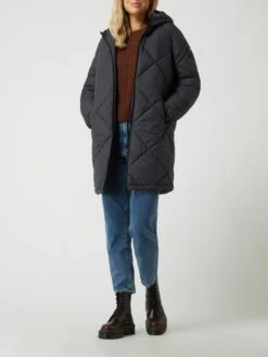 ECOALF Light-Steppmantel Mit Kapuze - Wattiert - Anthrazit
