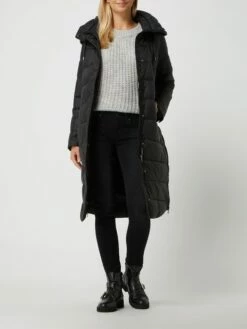 S.Oliver BLACK LABEL Steppmantel Mit Taillengürtel - Atmungsaktiv - Schwarz