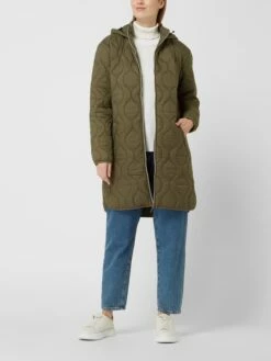 Fransa Steppmantel Mit Kapuze - Olivgrün