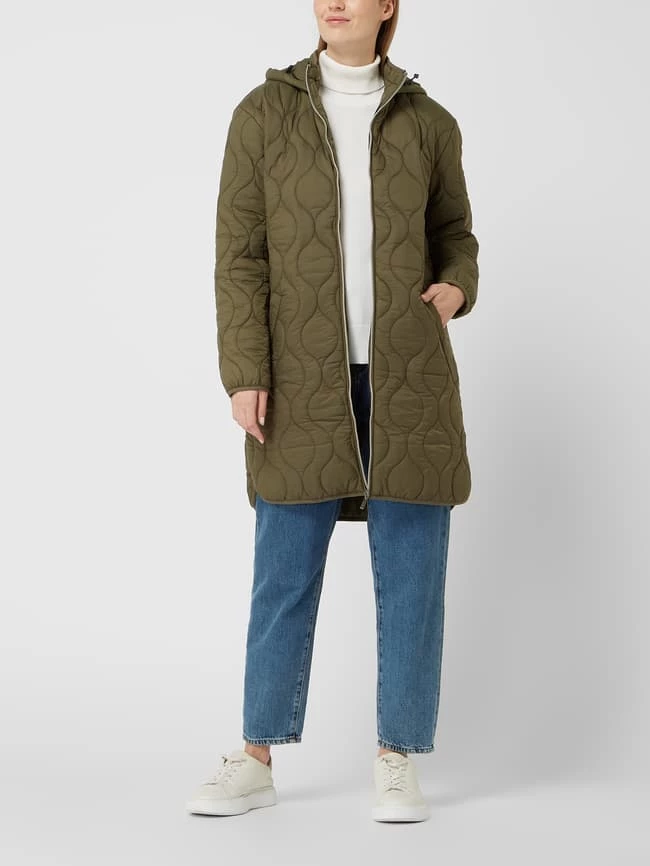 Fransa Steppmantel Mit Kapuze - Olivgrün 1 Fransa Steppmantel Mit Kapuze - Olivgrün