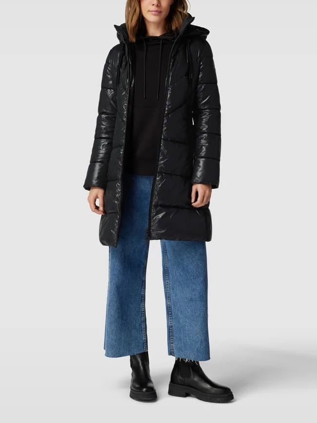 Taifun Mantel Mit Label-Detail Modell 'OUTDOOR' - Schwarz 1 Taifun Mantel Mit Label-Detail Modell 'OUTDOOR' - Schwarz