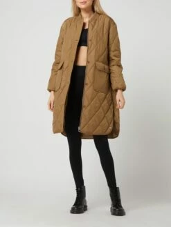 S.Oliver RED LABEL Steppmantel Mit Stehkragen - Beidseitig Tragbar - Mittelbraun