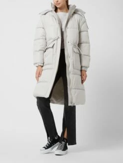 Tom Tailor Denim Steppmantel Mit Kapuze - Offwhite