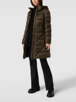 Marc Cain Daunenmantel Mit Reißverschlusstaschen - Khaki