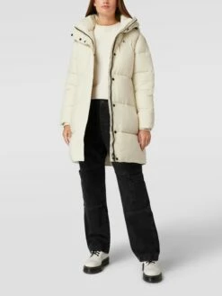 Calvin Klein Jeans Steppmantel Mit Label-Print Modell 'WAISTED' - Offwhite