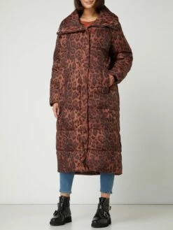 InWear Steppmantel Mit Leopardenmuster Modell 'Latisha' - Dunkelbraun