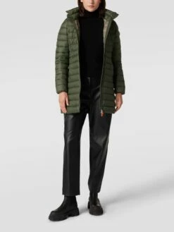 SAVE THE DUCK Steppmantel Mit Abnehmbarer Kapuze Modell 'Carol' - Olivgrün