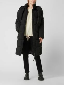 Tom Tailor Steppmantel Mit Kapuze - Schwarz