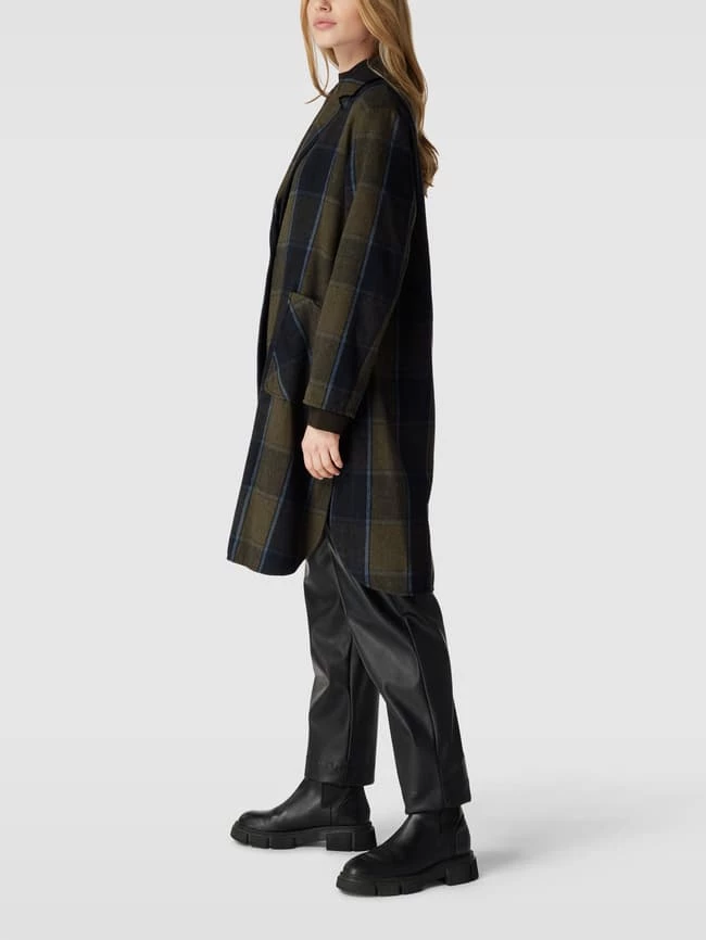 Milano Italy Mantel Mit Karomuster - Khaki 4 Milano Italy Mantel Mit Karomuster - Khaki – Bild 4