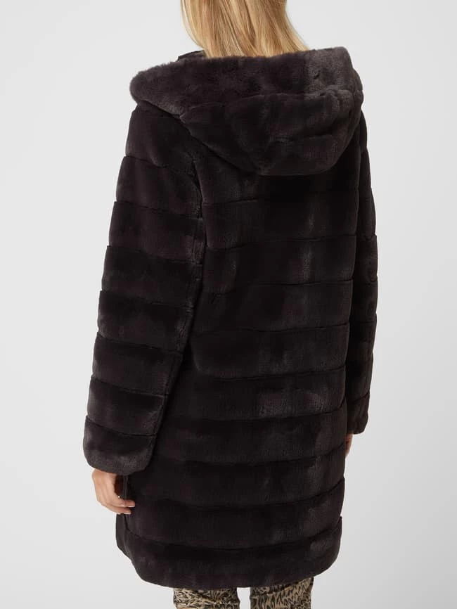 PETITE M. Mantel Aus Webpelz Mit Kapuze - Anthrazit 5 PETITE M. Mantel Aus Webpelz Mit Kapuze - Anthrazit – Bild 5