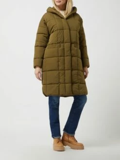 Jake*s Casual Oversized Steppmantel Mit Kapuze - Schilf