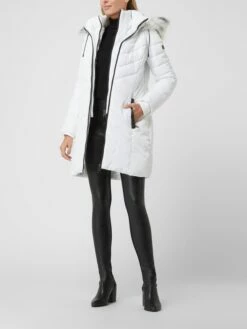 DKNY Steppmantel Mit Webpelz - Offwhite