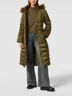 Guess Daunenmantel Mit Abnehmbarer Kapuze Modell 'MARLENE' - Olivgrün