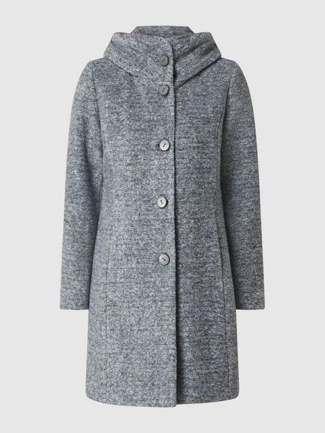 Milo Coats Wollmantel Mit Kapuze Modell 'Stella' - Anthrazit Meliert 2 Milo Coats Wollmantel Mit Kapuze Modell 'Stella' - Anthrazit Meliert – Bild 2