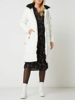 ALIFE & Kickin Steppmantel Mit Kapuze Modell 'Junaak' - Wattiert - Weiß