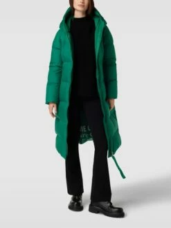 Marc O'Polo Daunenmantel In Stepp-Optik - Grün