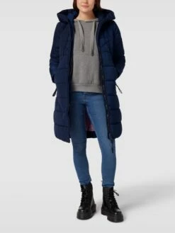 Q/S Designed By Steppmantel Mit Reißverschlusstaschen - Marineblau