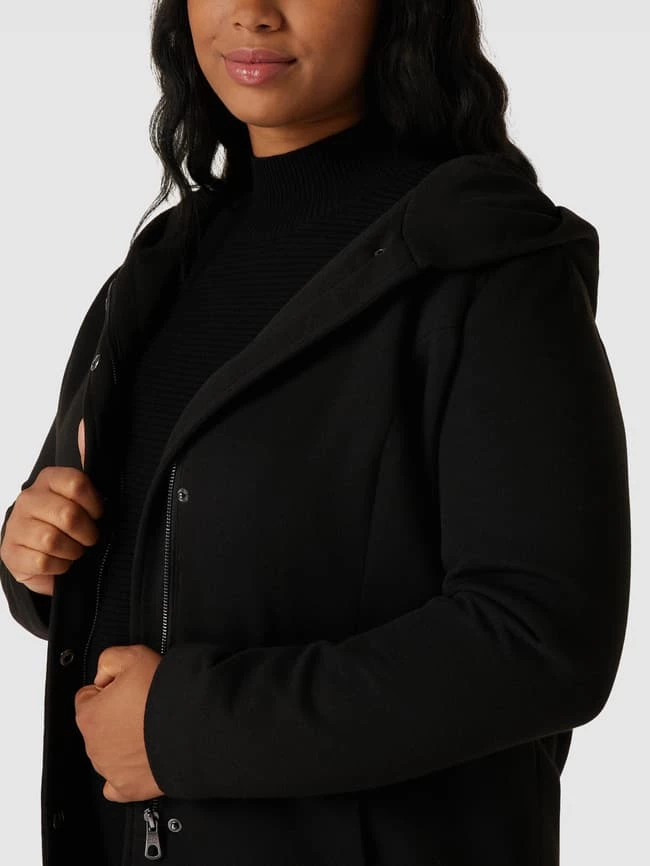 ONLY CARMAKOMA PLUS SIZE Mantel Mit Kapuze Modell 'CARSEDONA LIGHT COAT' - Schwarz 3 ONLY CARMAKOMA PLUS SIZE Mantel Mit Kapuze Modell 'CARSEDONA LIGHT COAT' - Schwarz – Bild 3