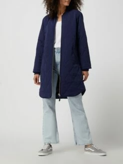 JUST FEMALE Steppmantel Mit Eingrifftaschen Modell 'Wish' - Marineblau