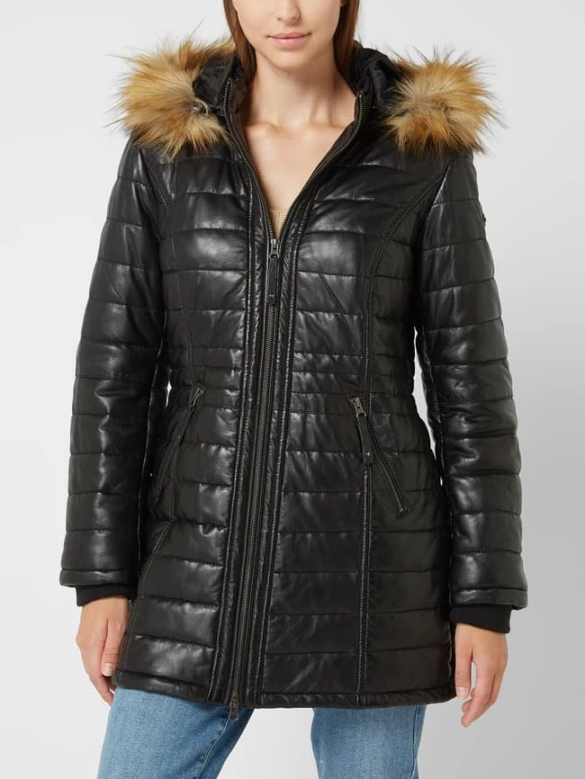 Cabrini Parka Aus Lammnappa - Schwarz 4 Cabrini Parka Aus Lammnappa - Schwarz – Bild 4