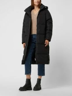 Minus Steppmantel Mit Kapuze Modell 'Alexis' - Schwarz