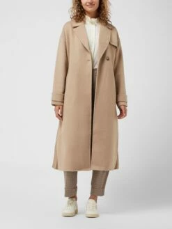 Tom Tailor Wollmantel Mit Schulterkoller - Beige