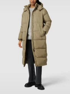 MbyM Mantel Mit Herausnehmbarer Kapuze Modell 'ELA SLIT' - Khaki