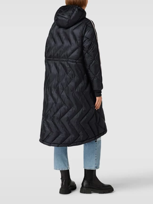 No.1 Como Steppmantel Mit Kontraststreifen - Schwarz 5 No.1 Como Steppmantel Mit Kontraststreifen - Schwarz – Bild 5