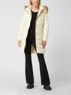 Pepe Jeans Steppmantel Mit Webpelz Modell 'Anja' - Ecru