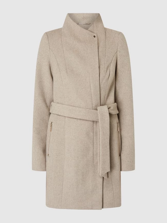 Vero Moda Outdoor Kurzmantel Mit Woll-Anteil Modell 'Wodope' - Taupe Meliert 2 Vero Moda Outdoor Kurzmantel Mit Woll-Anteil Modell 'Wodope' - Taupe Meliert – Bild 2