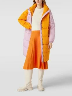 ICHI Mantel In Two-Tone-Machart Modell 'Frizta' - Orange