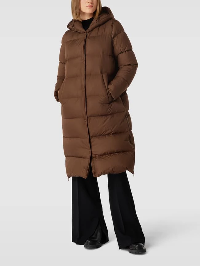 Marc O'Polo Daunenmantel Mit Kapuze - Mittelbraun 4 Marc O'Polo Daunenmantel Mit Kapuze - Mittelbraun – Bild 4