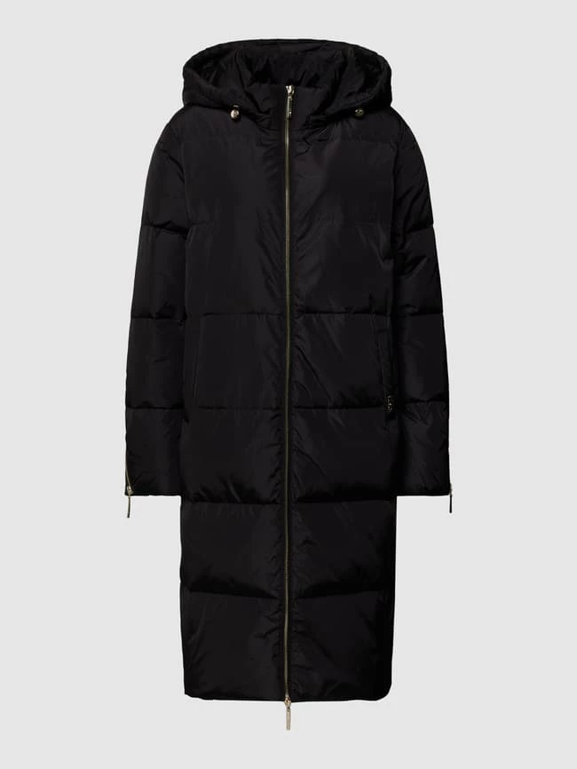 Liu Jo White Steppmantel Mit Label-Details - Schwarz 2 Liu Jo White Steppmantel Mit Label-Details - Schwarz – Bild 2