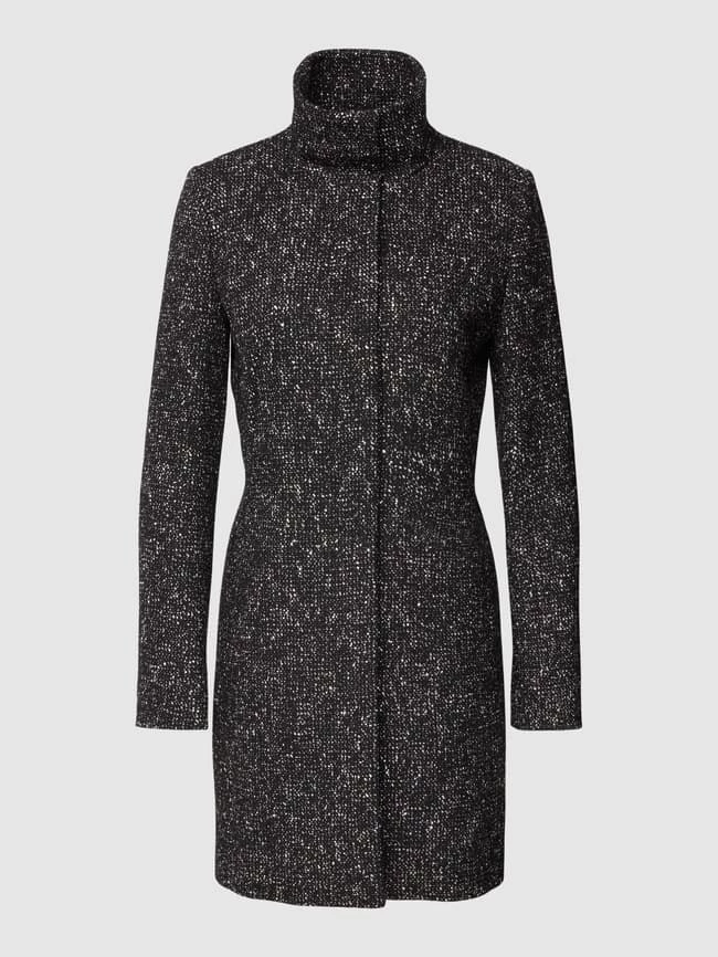 HUGO Mantel Mit Allover-Muster Modell 'MALU' - Schwarz 2 HUGO Mantel Mit Allover-Muster Modell 'MALU' - Schwarz – Bild 2