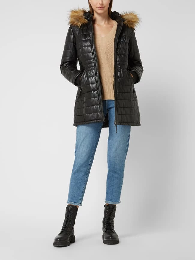 Cabrini Parka Aus Lammnappa - Schwarz 1 Cabrini Parka Aus Lammnappa - Schwarz