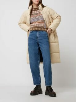 Mango Steppmantel In Leder-Optik Modell 'Flipper' - Sand