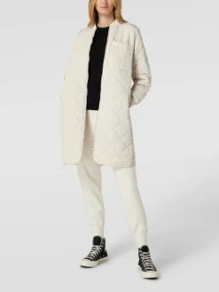Jake*s Casual Steppmantel Mit Stehkragen - Ecru