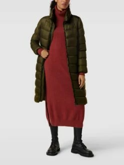 More & More Steppmantel Mit Stehkragen - Khaki