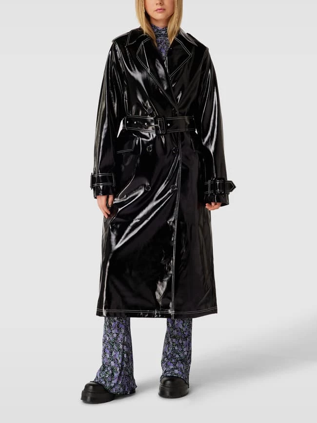 EDITED Trenchcoat Mit Taillengürtel Modell 'Yasemin' - Schwarz 4 EDITED Trenchcoat Mit Taillengürtel Modell 'Yasemin' - Schwarz – Bild 4