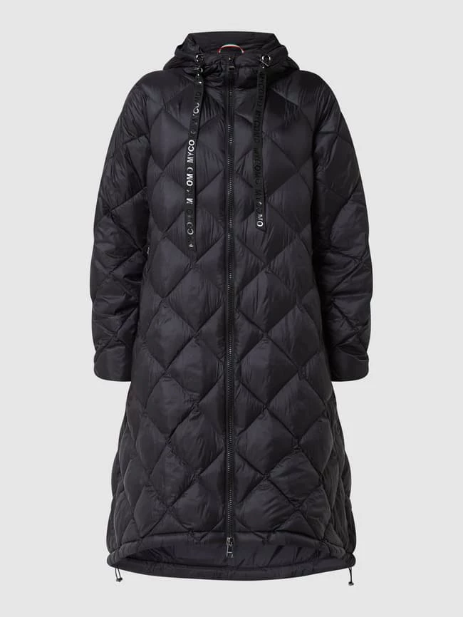 No.1 Como Steppmantel Mit Kapuze Modell 'Valeria' - Schwarz 2 No.1 Como Steppmantel Mit Kapuze Modell 'Valeria' - Schwarz – Bild 2