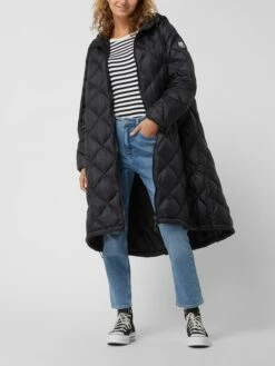 No.1 Como Steppmantel Mit Kapuze Modell 'Valeria' - Schwarz