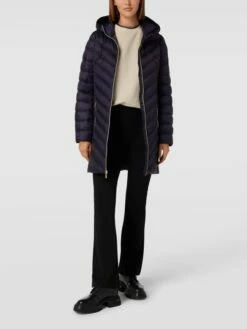 MICHAEL Michael Kors Steppmantel Mit Label-Detail Modell 'LONG' - Marineblau