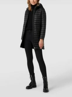 Tommy Hilfiger Daunenmantel Mit Brand-Detail - Schwarz